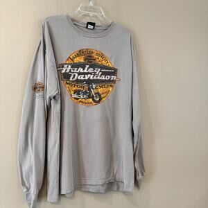 Milwaukee Beer Nevada Long Sleeve Shirt XL‎ Harley Davidson Gray Biker Las Vegas